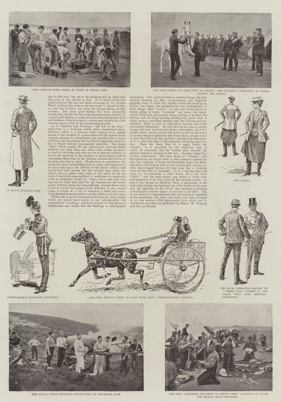 Les manœuvres militaires dans le Berkshire - Charles Paul Renouard